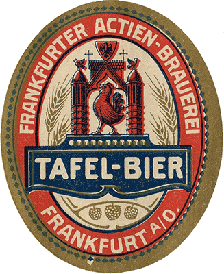 Altes Frankfurter Bieretikett (1912)