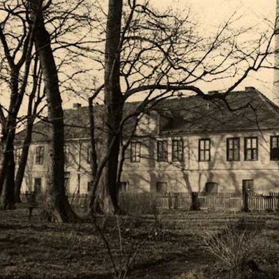 Strassenansicht der alten Wachsbleiche im Febr. 1935