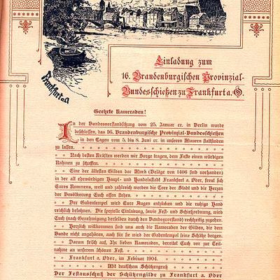 Einladung der Schützengilde 1904