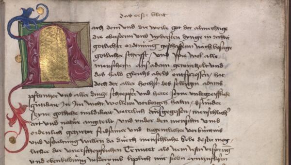 StAFF 1-102 Fol. 189 Bl. 3: »Das erste Blatt« des von Nicolaus Teymler im Jahr 1516 begonnenen Stadtbuchs.